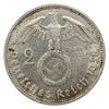 German Third Reich 1938D 2 Marks EF-AU (EF45)