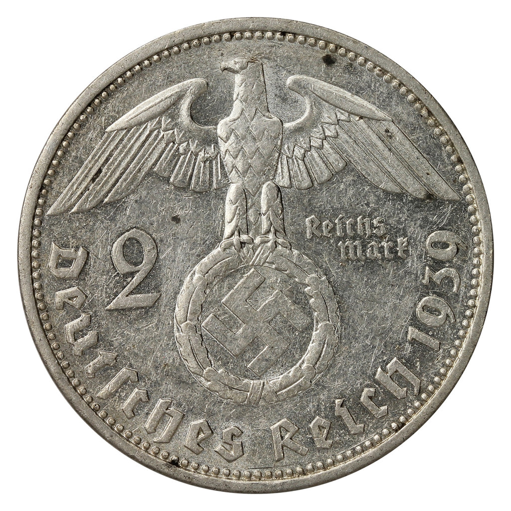 German Third Reich 1939A 2 Marks VF-EF (VF30)