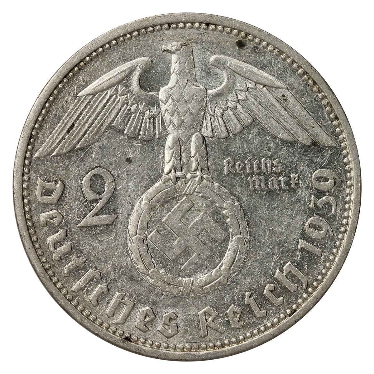 German Third Reich 1939A 2 Marks VF-EF (VF30)