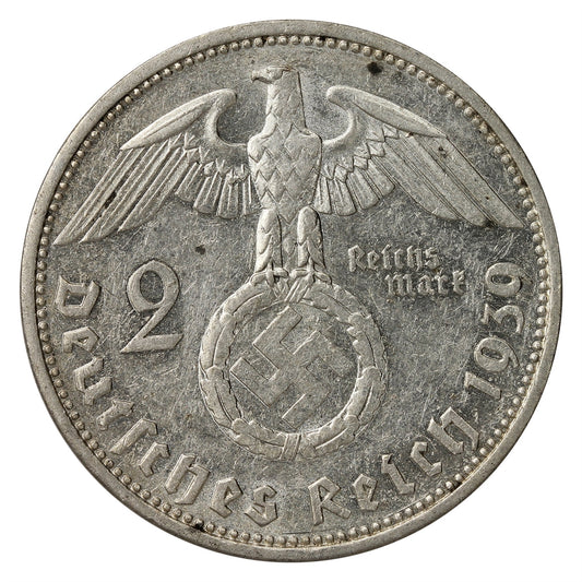 German Third Reich 1939A 2 Marks VF-EF (VF30)