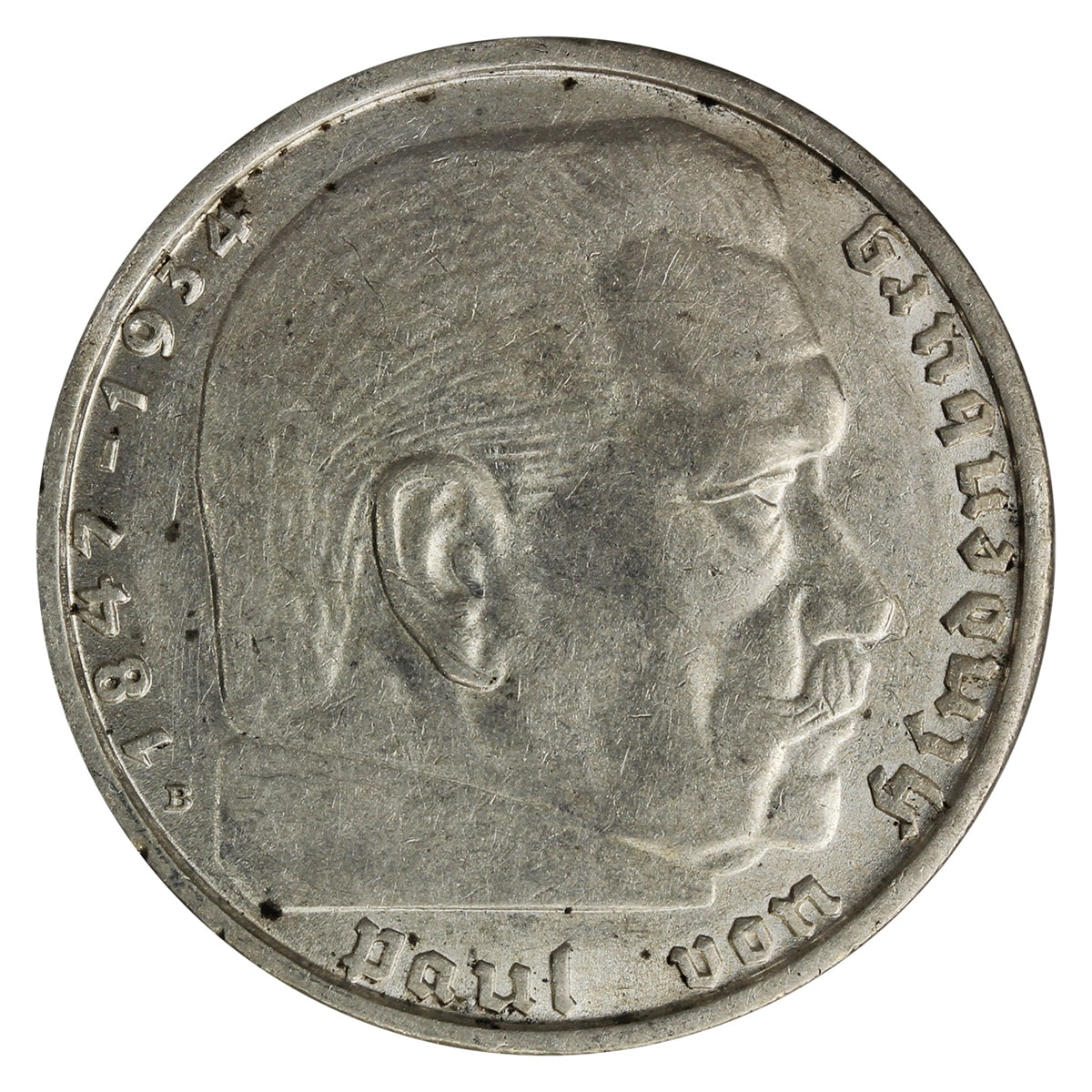 German Third Reich 1939B 2 Marks Extra Fine (EF40)