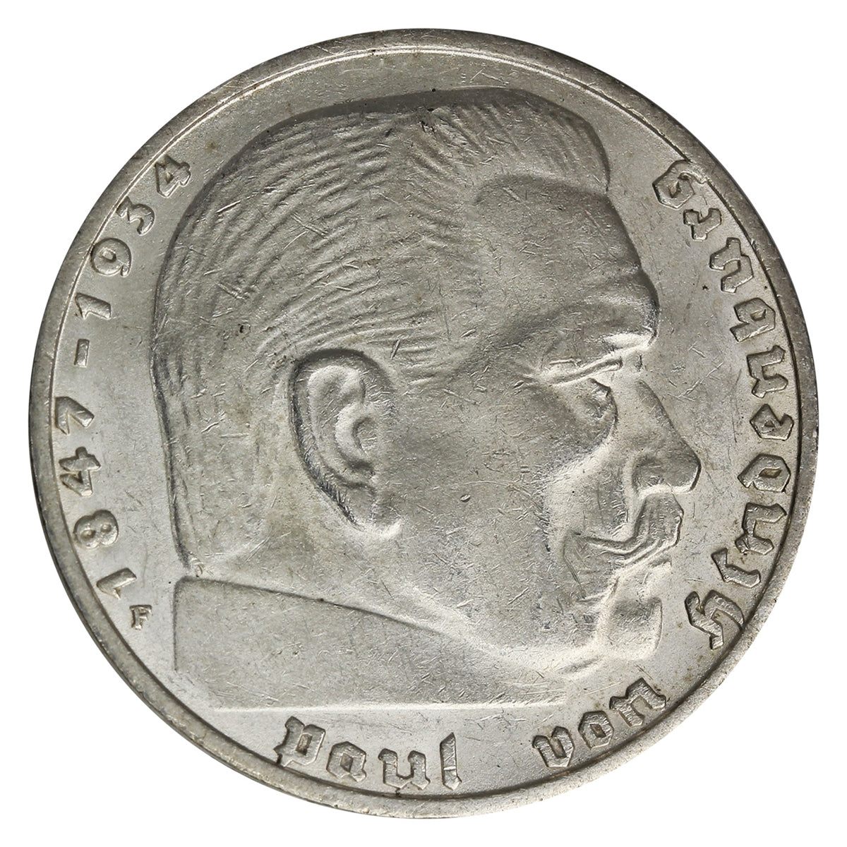 German Third Reich 1939F 2 Marks AU-UNC (AU55)