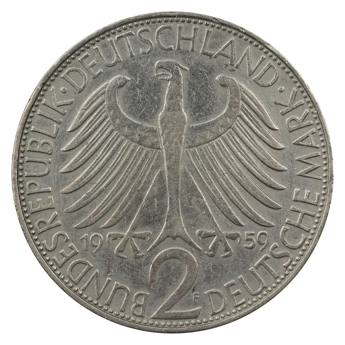 Germany 1959F 2 Marks VF-EF (VF30)