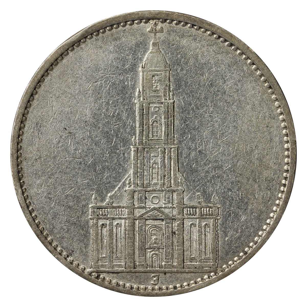 German Third Reich 1934J Potsdam 5 Marks VF-EF (VF30)