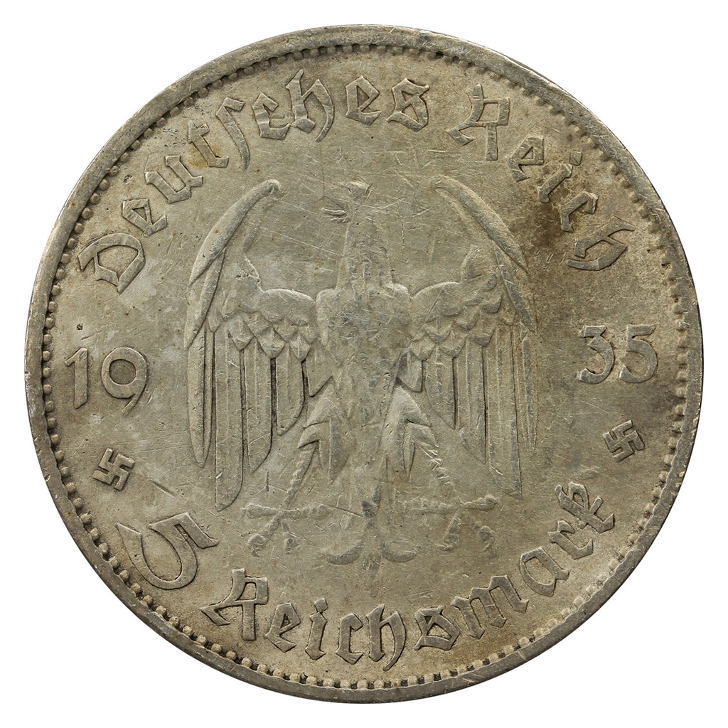 German Third Reich 1935A Potsdam 5 Mark F-VF (F15)