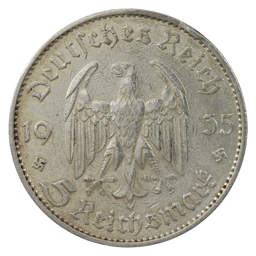 German Third Reich 1935E Potsdam 5 Mark Very Fine (VF20)