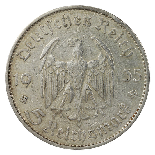 German Third Reich 1935E Potsdam 5 Mark Very Fine (VF20)