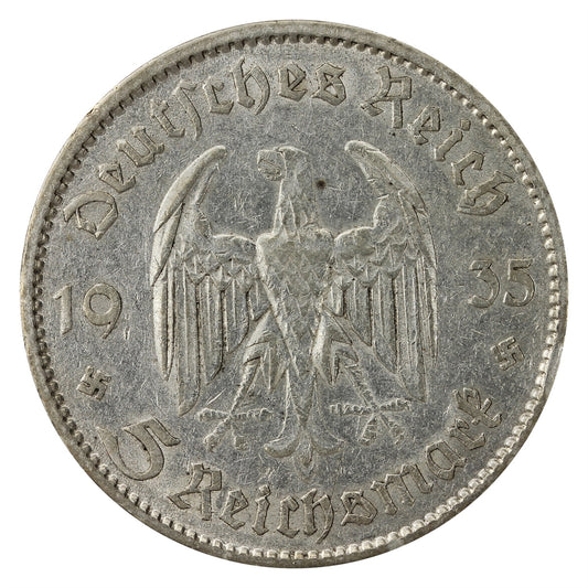 German Third Reich 1935F Potsdam 5 Mark Very Fine (VF20)