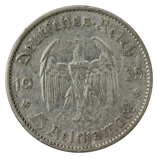 German Third Reich 1935G Potsdam 5 Marks F-VF (F15)