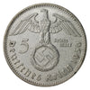 German Third Reich 1936F Swastika 5 Marks Extra Fine (EF40)