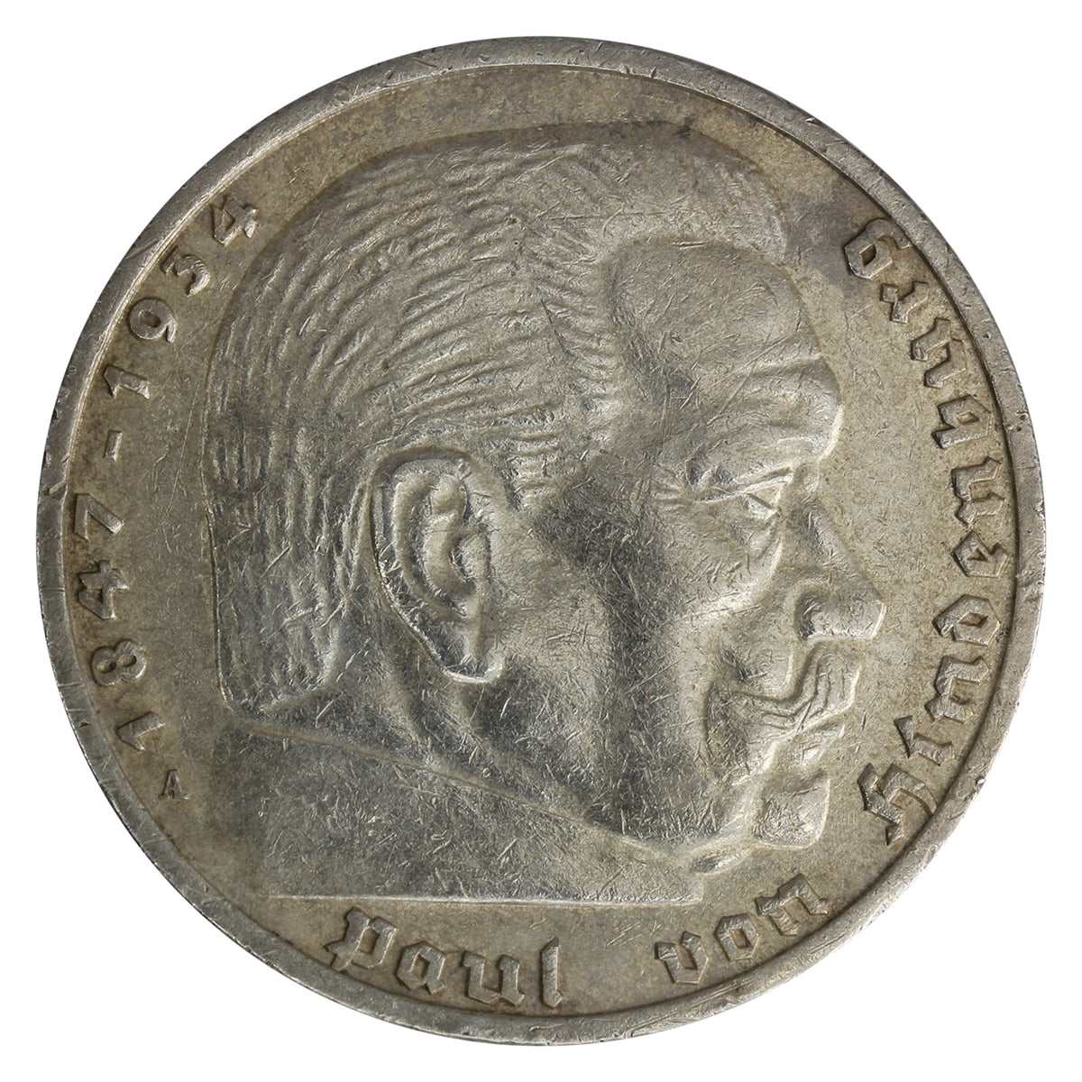 German Third Reich 1938A 5 Marks VF-EF (VF30)