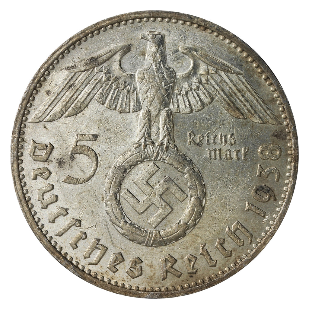 German Third Reich 1938G 5 Marks Extra Fine (EF40)
