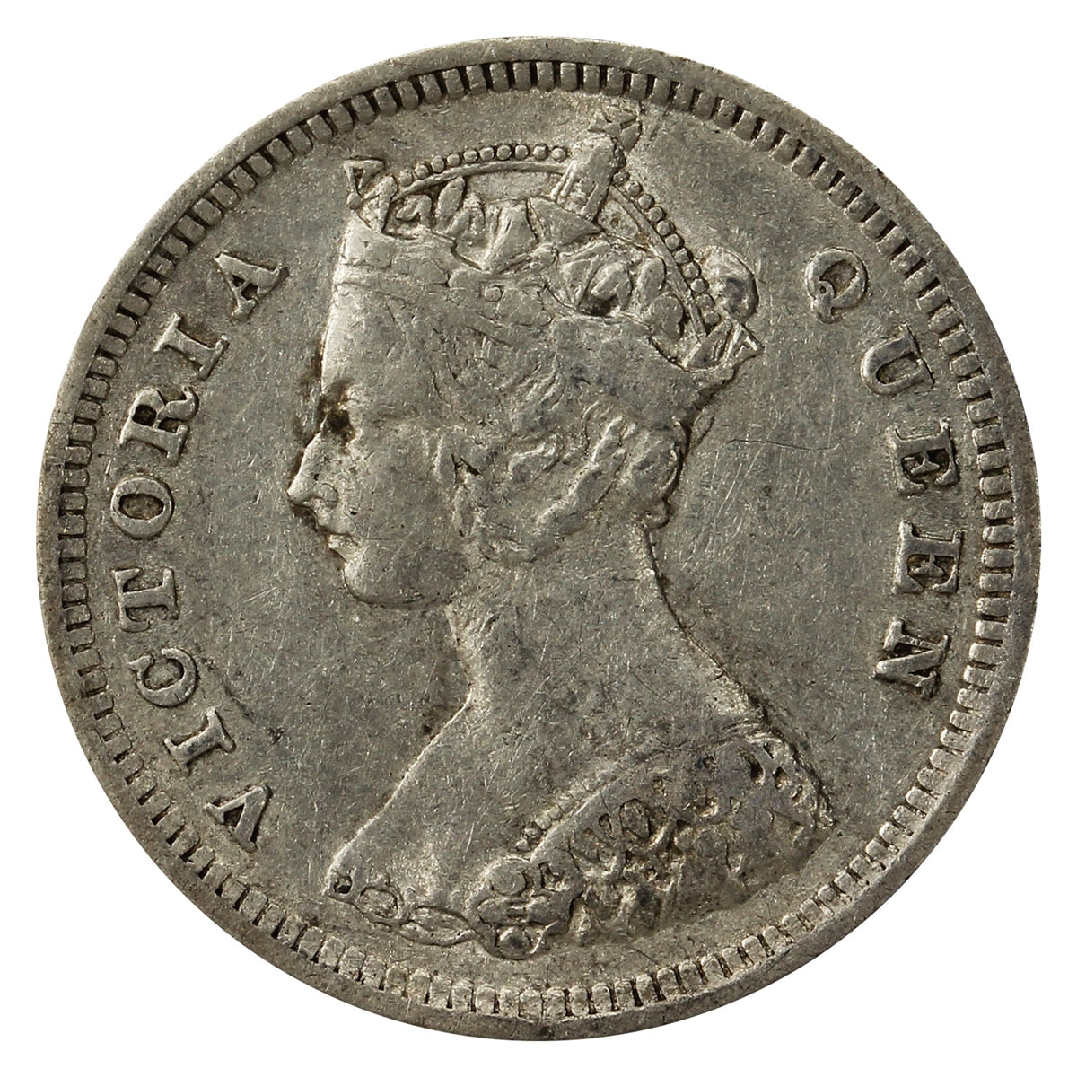 Hong Kong 1894 10 Cents Extra Fine (EF40)