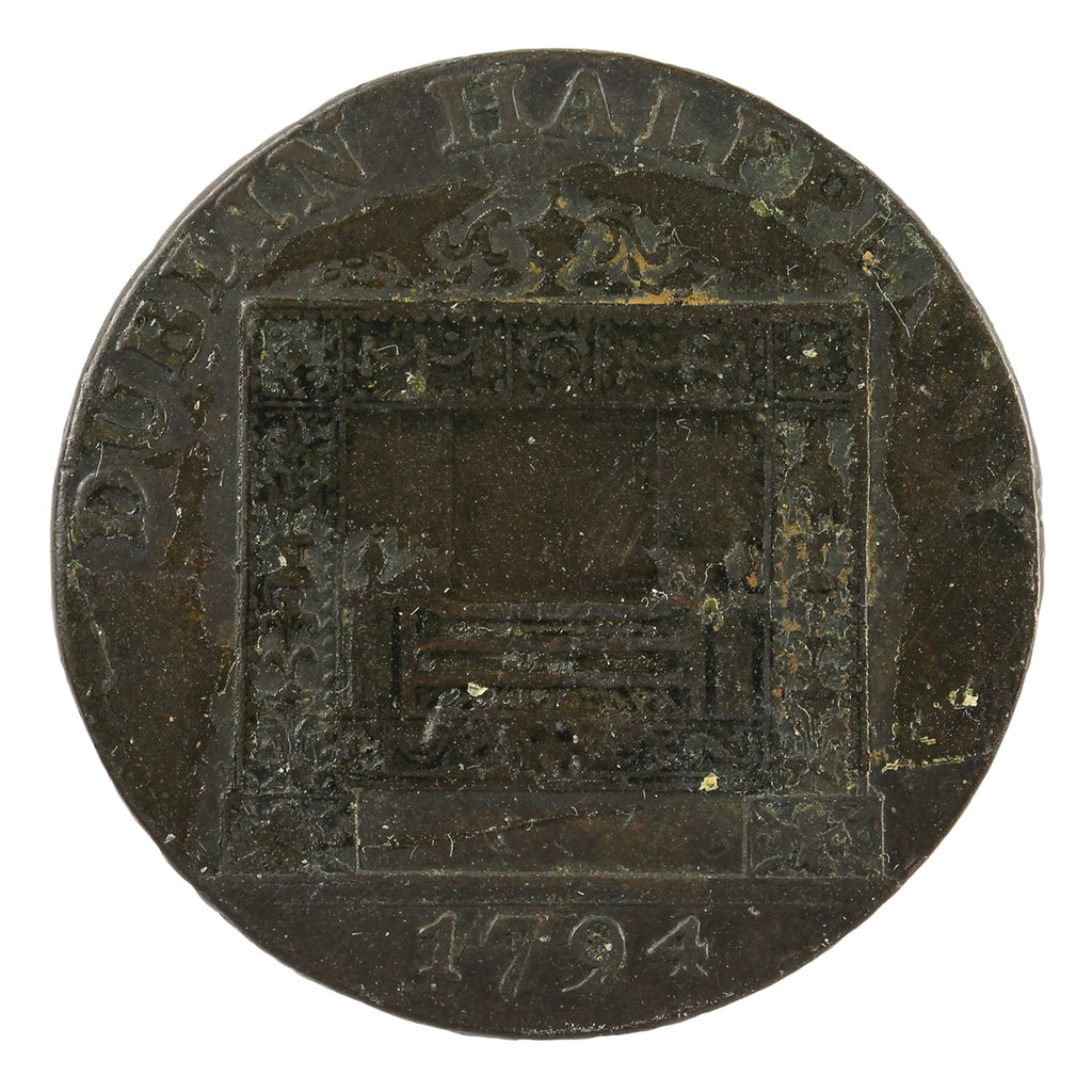 Ireland 1794 Dublin - Parker's 1/2 Penny Token F-VF (F15)