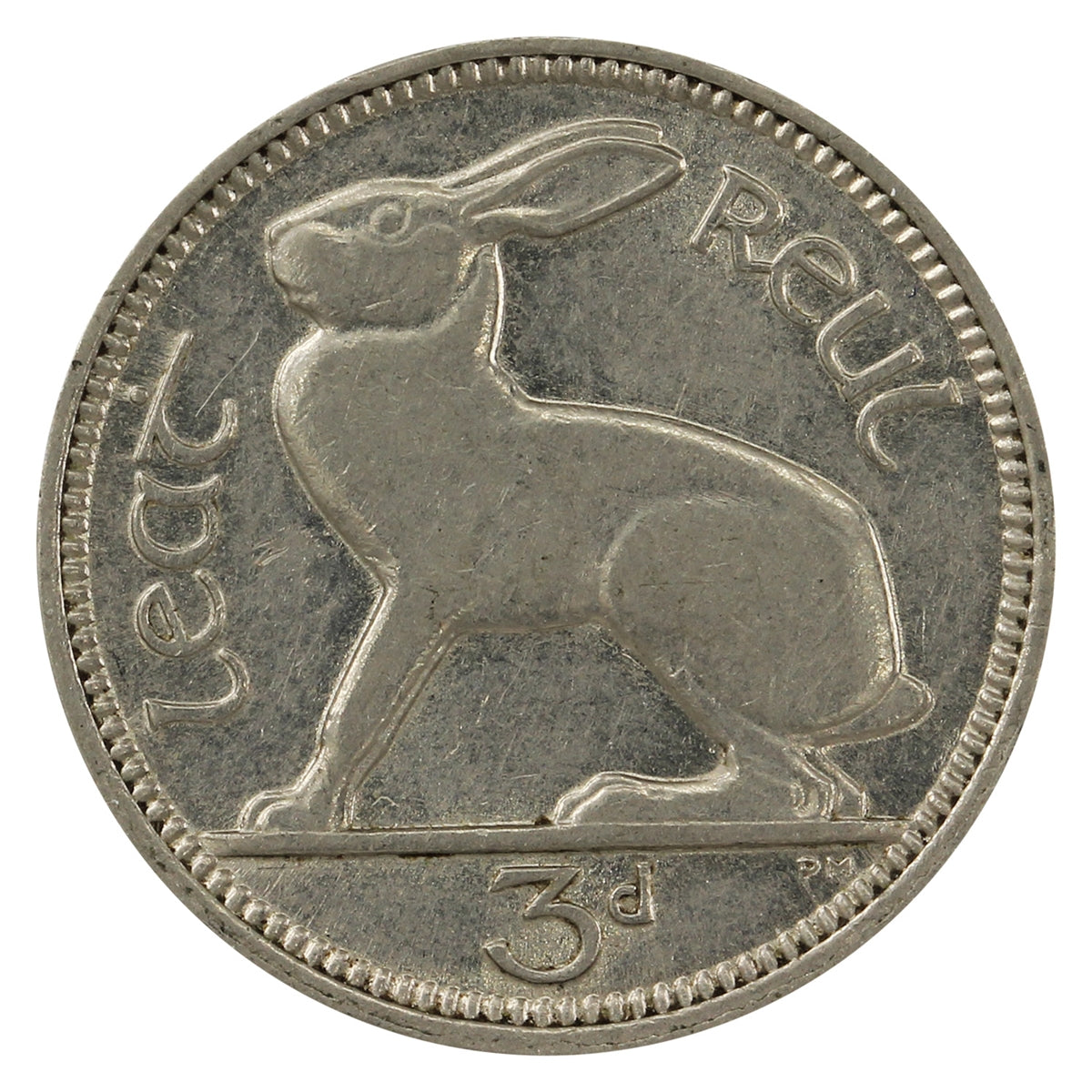 Ireland 1934 3 Pence Almost Uncirculated (AU50)