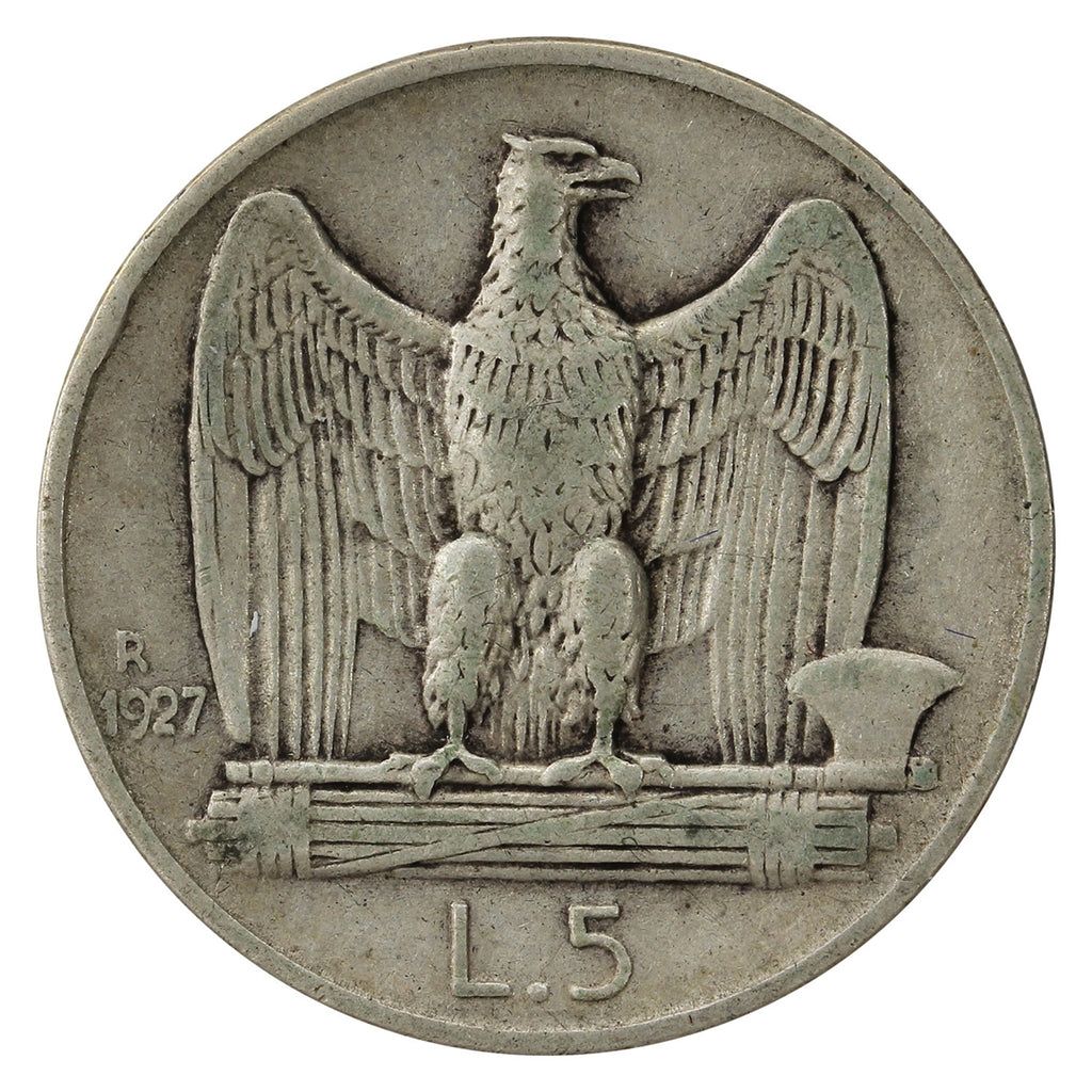 Italy 1927R 5 Lire Very Fine (VF20)