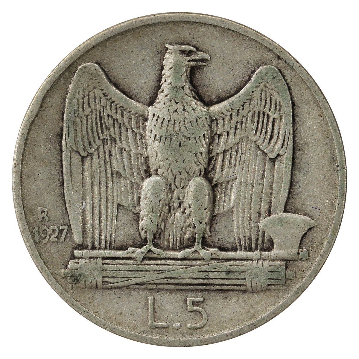 Italy 1927R 5 Lire Very Fine (VF20)