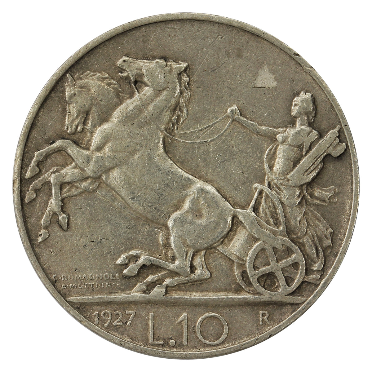 Italy 1927R 10 Lire Very Fine (VF20)
