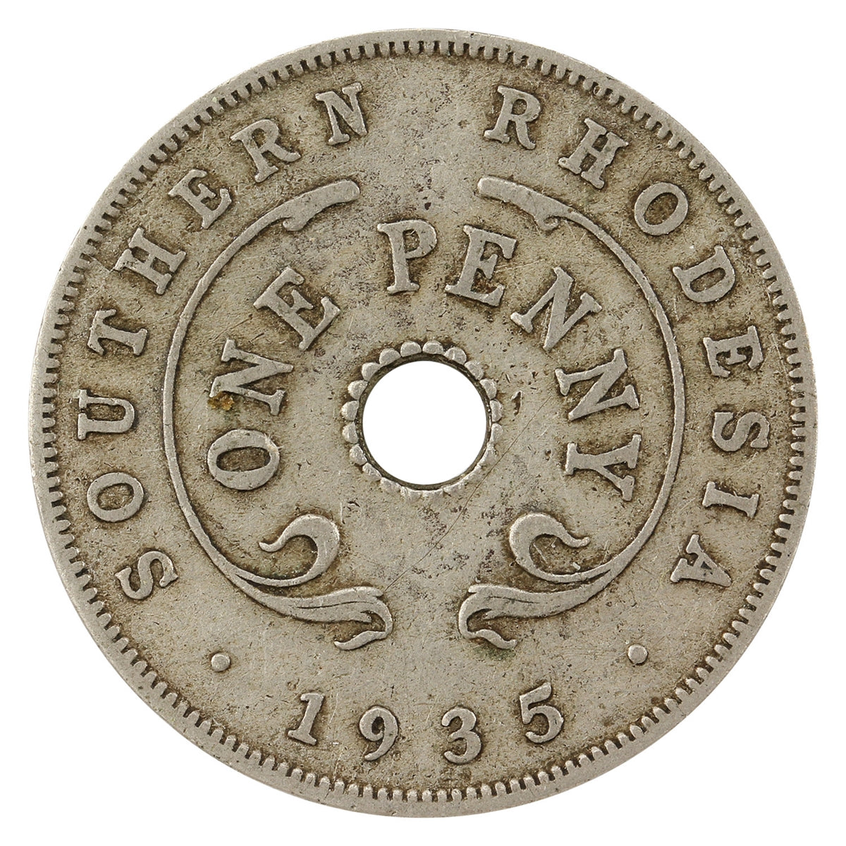 Rhodesia 1935 Penny VF-EF (VF30)
