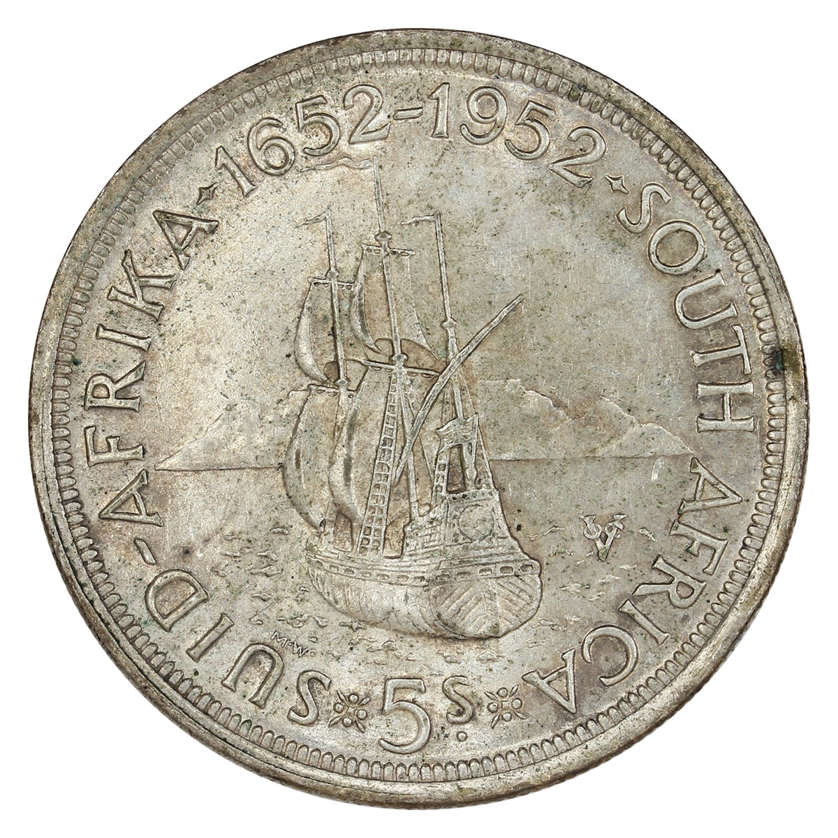 South Africa 1952 5 Shillings Uncirculated (MS60)