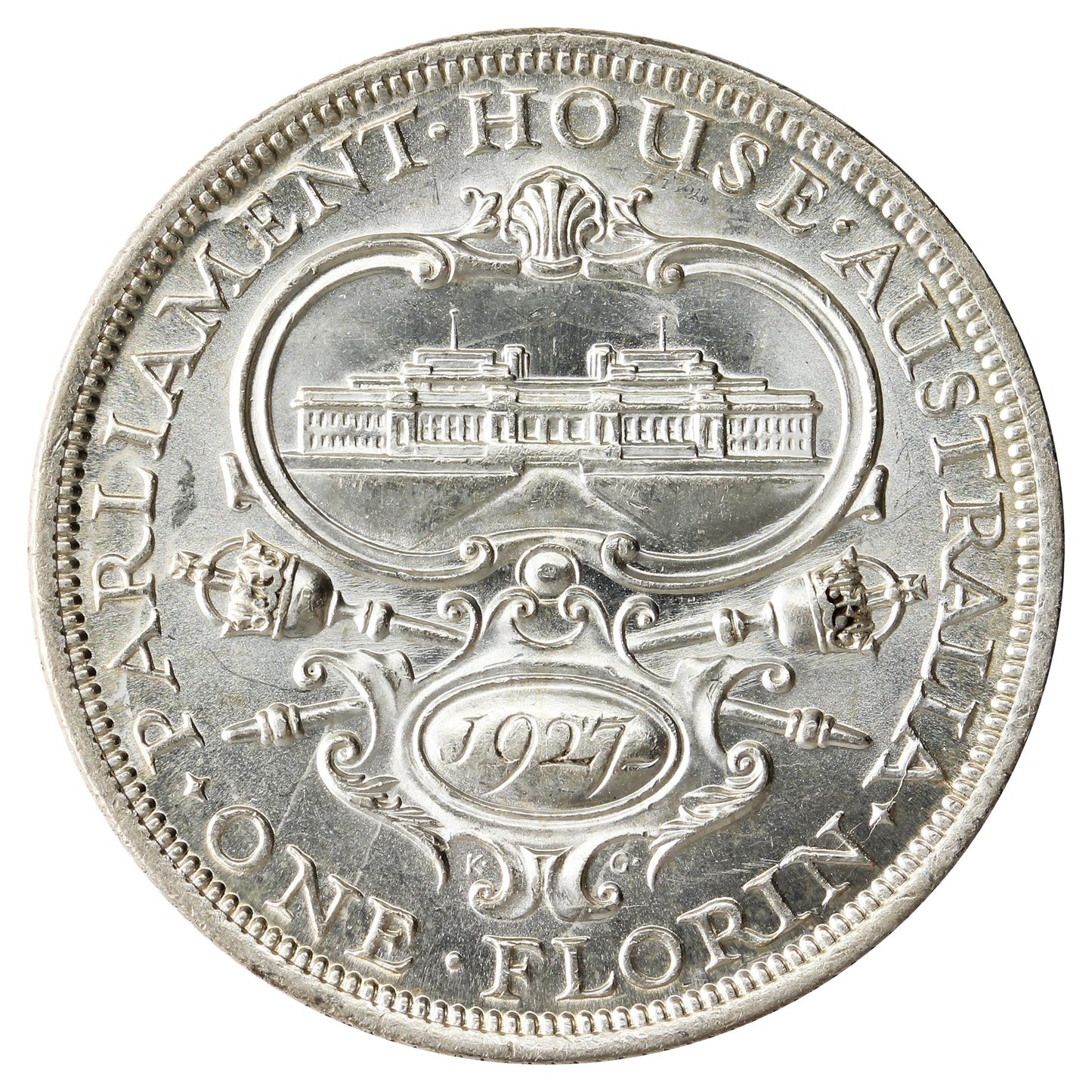 Australia 1927 Parliament House Florin UNC+ (MS-62) $