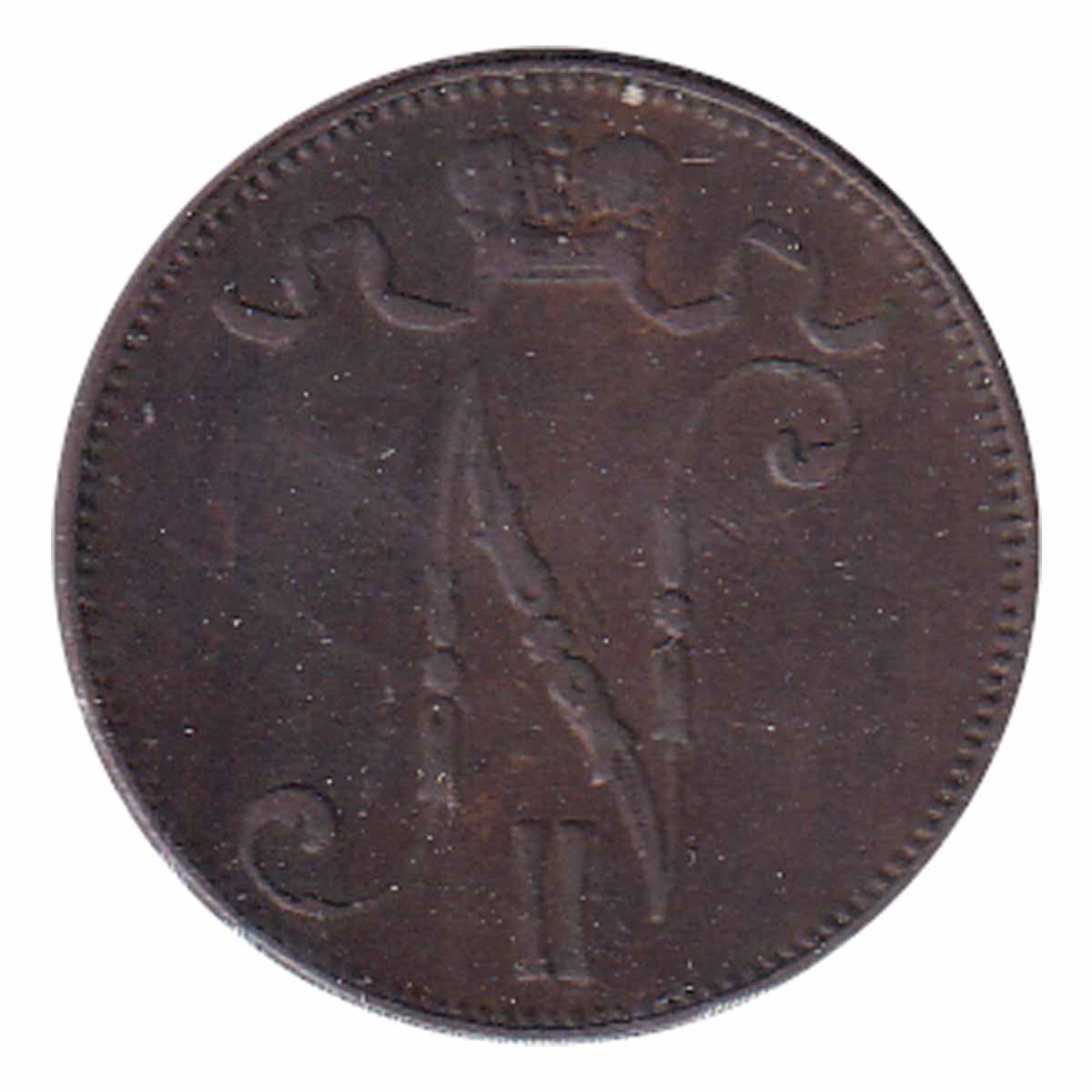 Finland 1901 5 Pennia VF-EF (VF30) $