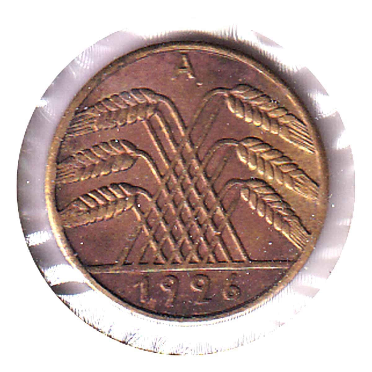 German Weimar Republic 1926A 10 Pfennig Uncirculated (MS60) $