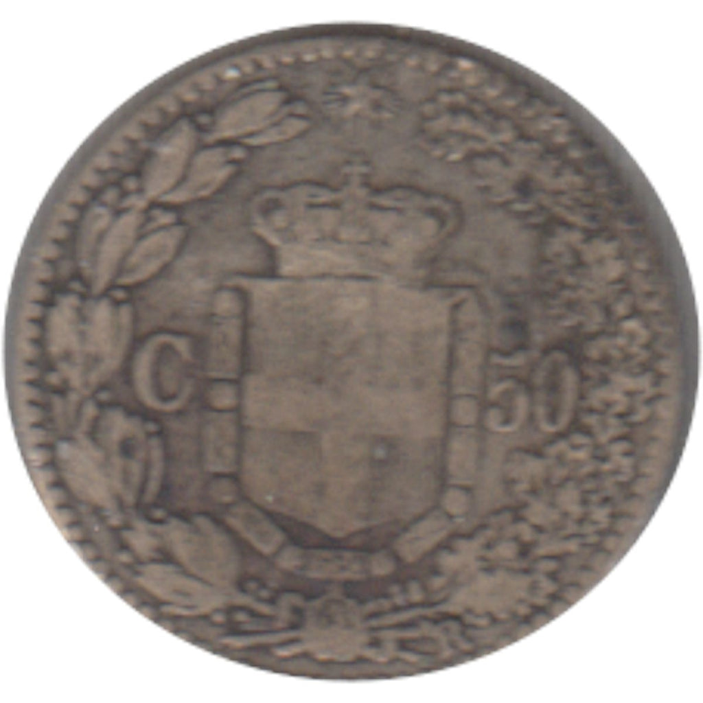 Italy 1889R 50 Centesimi Fine (F12) $