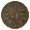Norway 1875 5 Ore Very Fine (VF-20) $