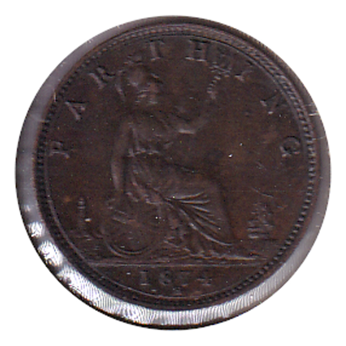 Great Britain 1874H Farthing EF-AU (EF45) $
