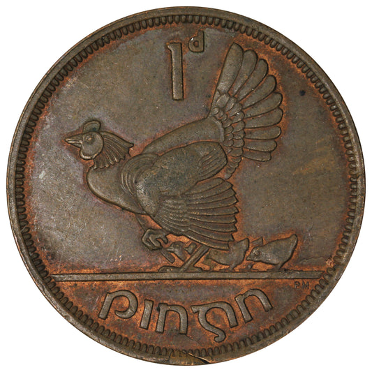 Ireland 1943 Penny AU-UNC (AU-55)