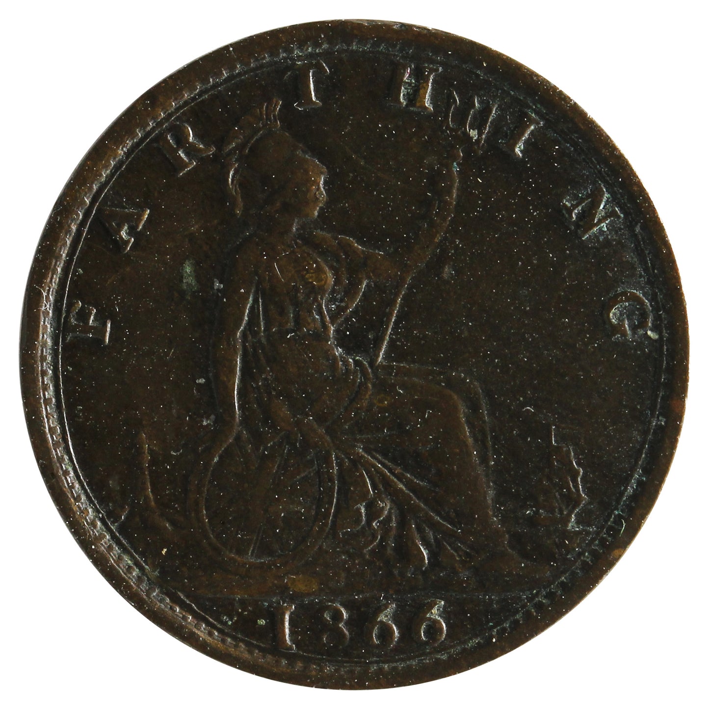 Great Britain 1866 Farthing VF-EF (VF30)