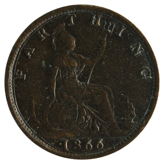 Great Britain 1866 Farthing VF-EF (VF30)