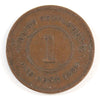 Straits Settlements 1883 Cent F-VF (F15)