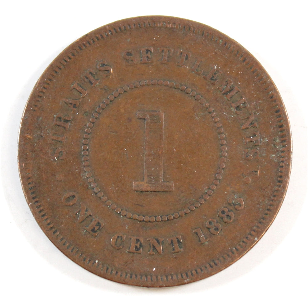 Straits Settlements 1883 Cent F-VF (F15)