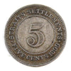 Straits Settlements 1899 5 Cents FIne (F12)
