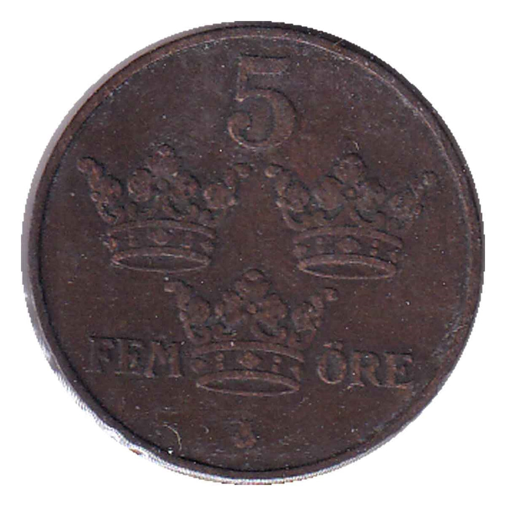 Sweden 1913 5 Ore Extra Fine (EF40)