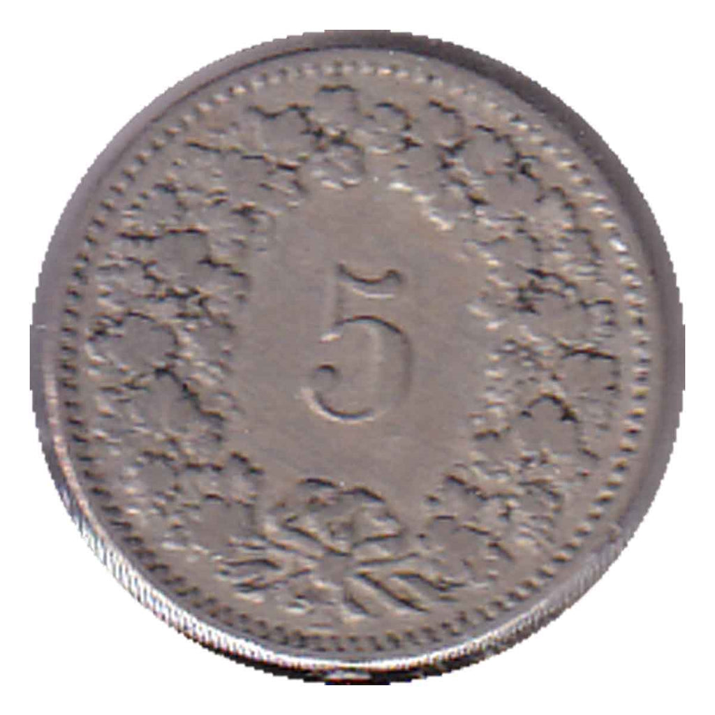 Switzerland 1891B 5 Rappen Fine (F-12)