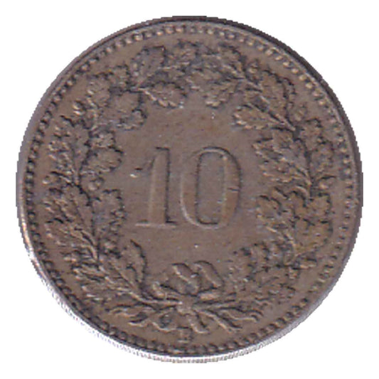 Switzerland 1915B 10 Rappen  Extra Fine (EF40)