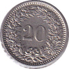 Switzerland 1934B 20 Rappen Almost Uncirculated (AU50)