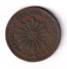 Uruguay 1869A 2 Centesimos Extra Fine (EF40)