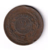 Uruguay 1869A 2 Centesimos Extra Fine (EF40)