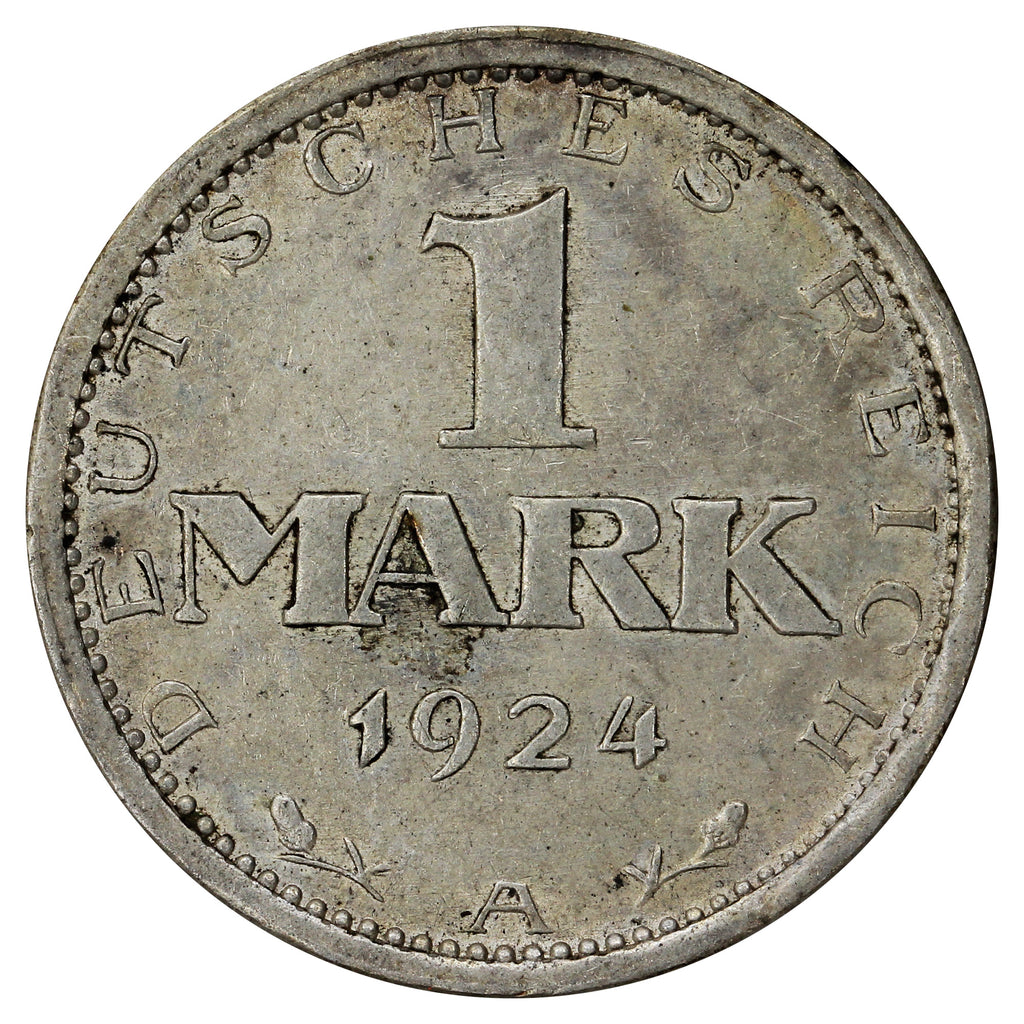 German Weimar Republic 1924A Mark Extra Fine (EF40)