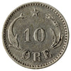 Denmark 1899H VBP 10 Ore Almost Uncirculated (AU50) $