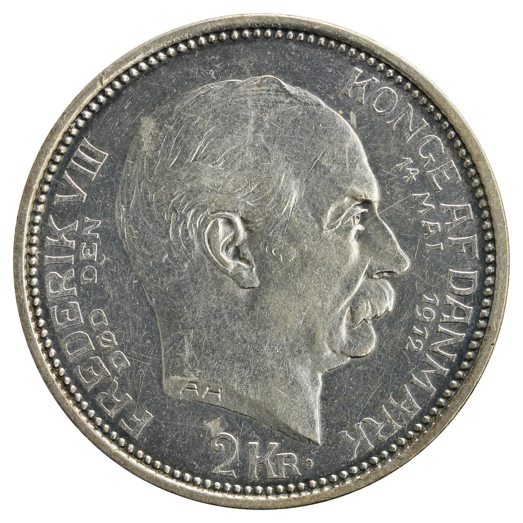 Denmark 1912 2 Kroner EF-AU (EF45) $