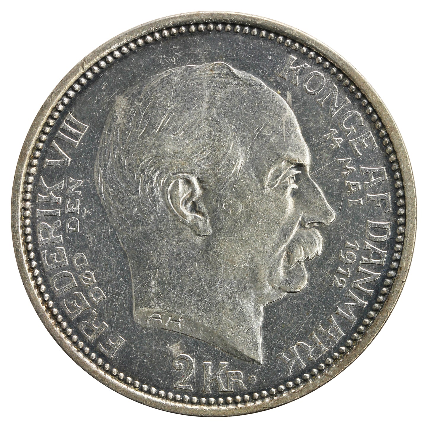 Denmark 1912 2 Kroner EF-AU (EF45) $