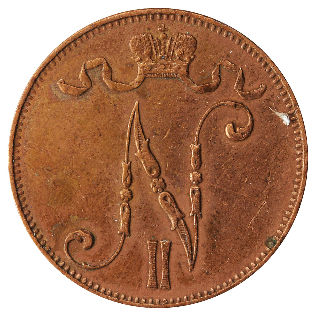 Finland 1908 5 Pennia Extra Fine (EF40) $