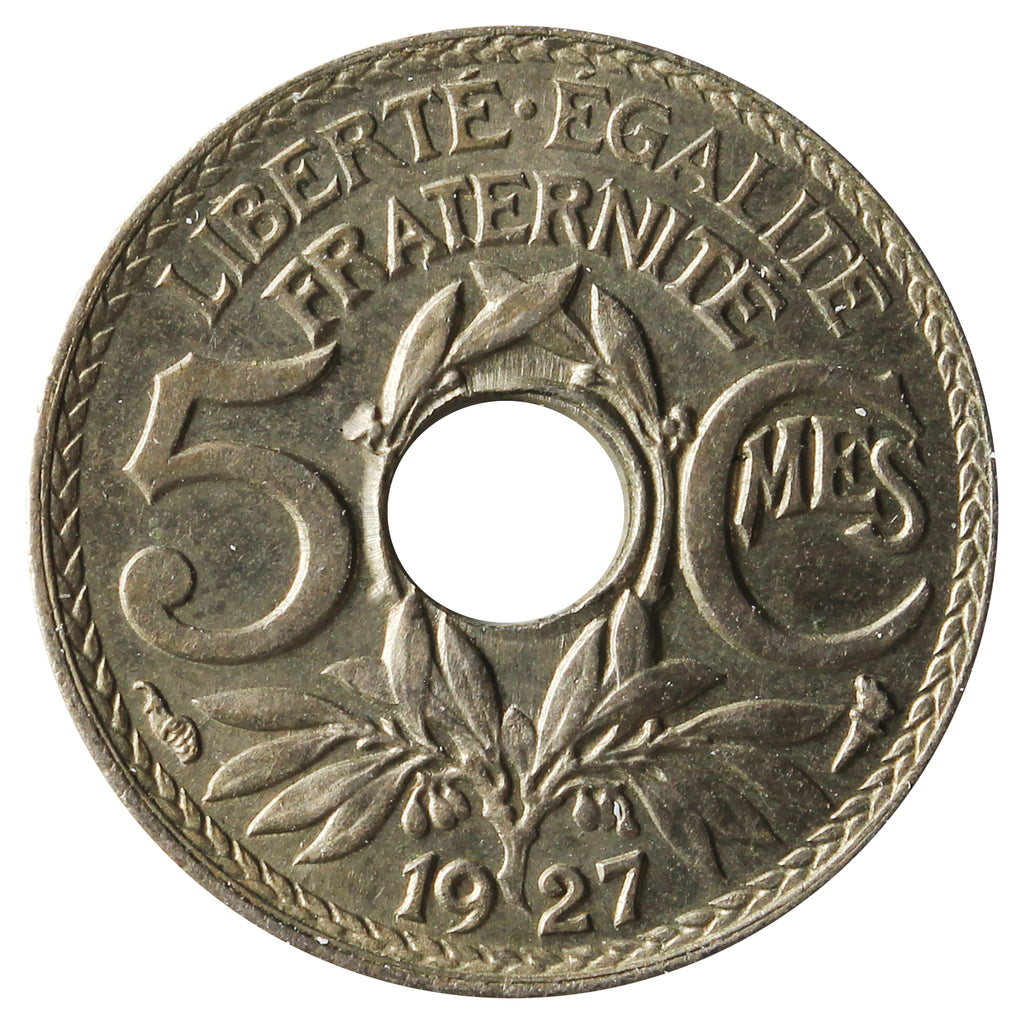 France 1927 5 Centimes Uncirculated (MS60) $