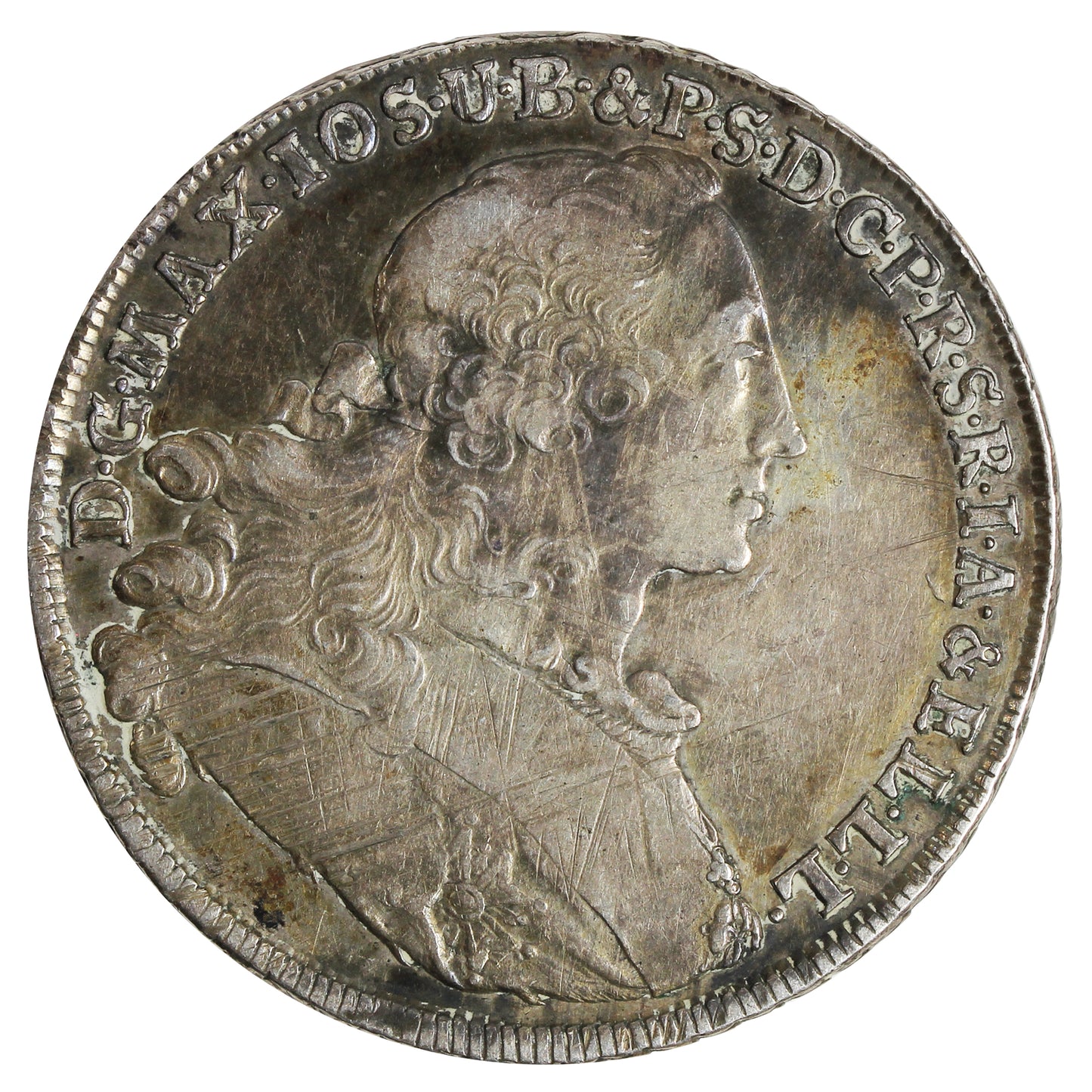 German States Bavaria 1755 Thaler EF-AU (EF45) $