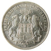 German States 1914J Hamburg 3 Marks Almost Uncirculated (AU50) $